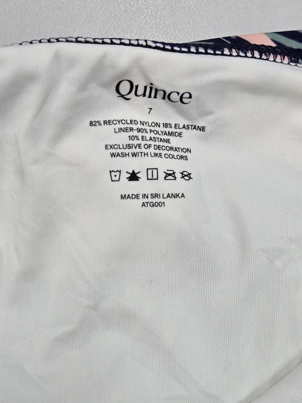 NWT QUINCE Tankini Swimsuit Girls Size 7 Flamingo Palm 8554 - Picture 6 of 10